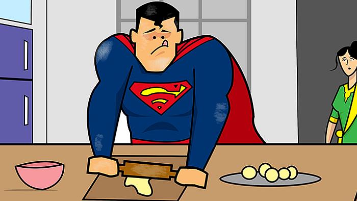 সুপারম্যান ঠিক করলো, একদিন সে গৃহিণীর সব কাজ করবে, তারপর?