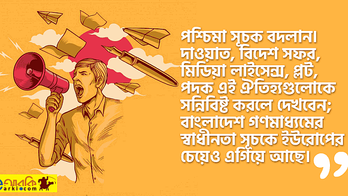 গণমাধ্যমের স্বাধীনতায় বাংলাদেশকে দক্ষিণ এশিয়ার নিকৃষ্ট দেশ প্রমাণের অপচেষ্টার প্রতিবাদনামা