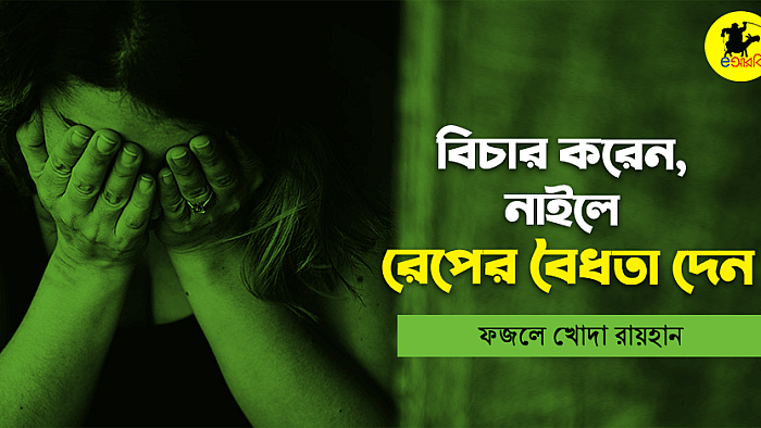 বিচার করেন, নাইলে রেপের বৈধতা দেন