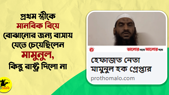 স্ত্রীকে মানবিক বিয়ে বোঝাতে বাসায় যেতে চেয়েছিলেন মামুনুল, কিন্তু এ কি করলো সরকার!