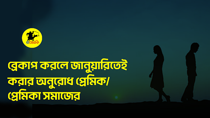 ব্রেকাপ করলে জানুয়ারিতেই করার অনুরোধ প্রেমিক/প্রেমিকা সমাজের