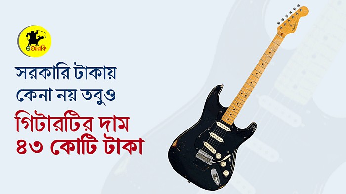 সরকারি কেনাকাটায় কেনা না হলেও গিটারটির দাম ৪৩ কোটি টাকা
