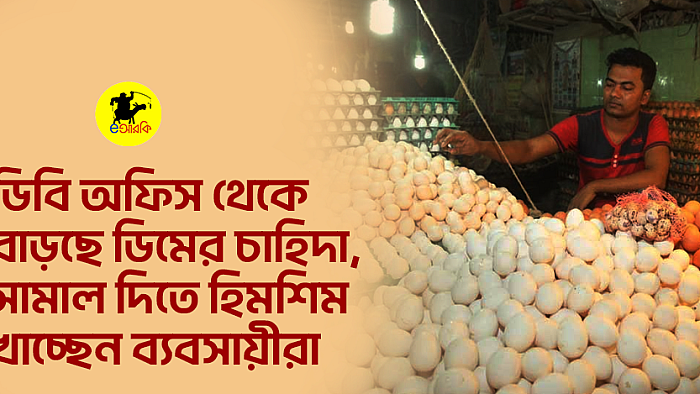 ডিবি অফিস থেকে বাড়ছে ডিমের চাহিদা, সামাল দিতে হিমশিম খাচ্ছেন ব্যবসায়ীরা