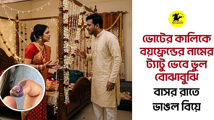 ভোটের কালিকে বয়ফ্রেন্ডের নামের ট্যাটু ভেবে ভুল বোঝাবুঝি, বাসর রাতে ভাঙল বিয়ে