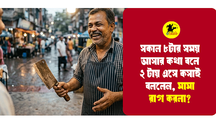 সকাল ৮টার সময় আসার কথা বলে ২ টায় এসে কসাই বললেন, মামা রাগ করলা?