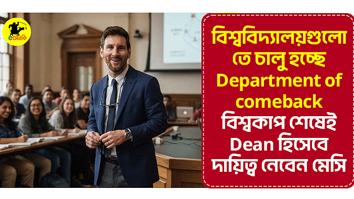 বিশ্ববিদ্যালয়গুলোতে চালু হচ্ছে Department of comeback, বিশ্বকাপ শেষেই Dean হিসেবে দায়িত্ব নেবেন মেসি