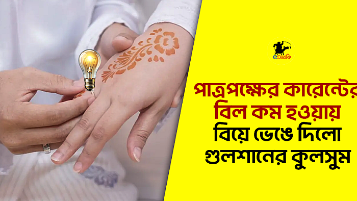 পাত্রপক্ষের কারেন্টের বিল কম হওয়ায় বিয়ে ভেঙে দিলো গুলশানের কুলসুম