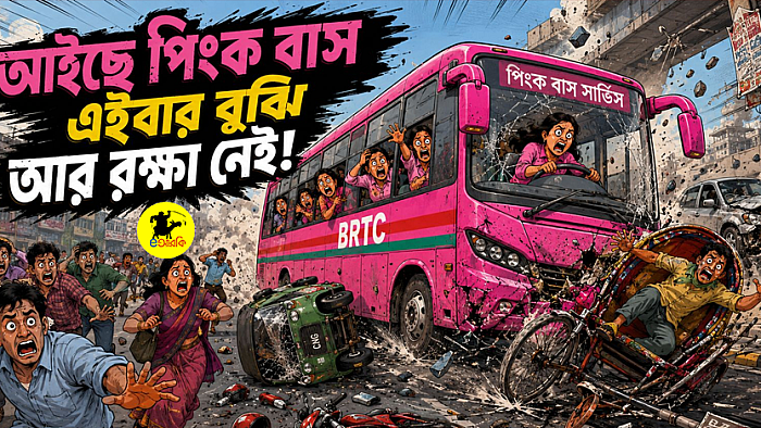 আইছে পিংক বাস, এইবার বুঝি আর রক্ষা নেই!