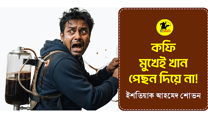 কফি মুখেই খান, পেছন দিয়ে না!