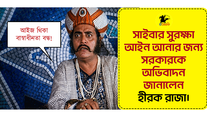 সাইবার সুরক্ষা আইন আনার জন্য সরকারকে অভিবাদন জানালেন হীরক রাজা।