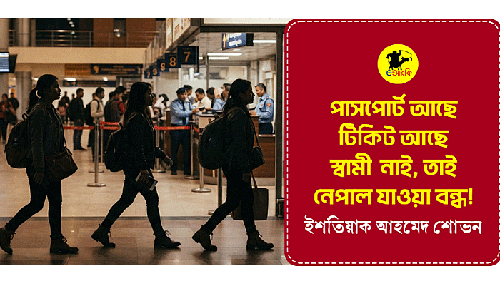 পাসপোর্ট আছে, টিকিট আছে, স্বামী  নাই, তাই নেপাল যাওয়া বন্ধ!